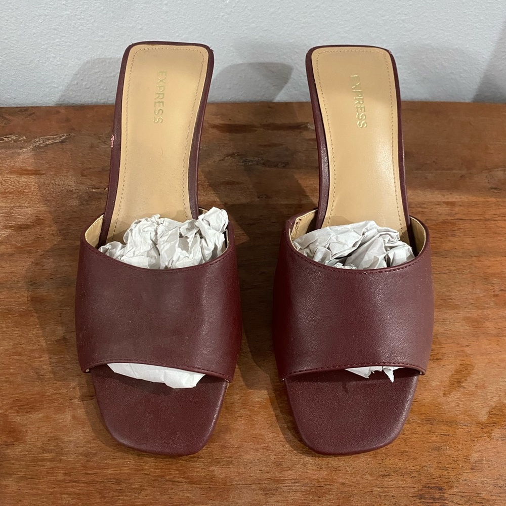 Express Women's Burgundy Mules
